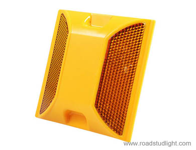 Yellow reflective road stud